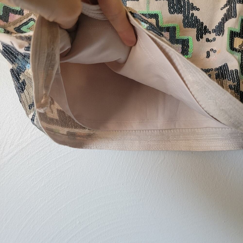 Express Aztec Sequence Casual Bright Color Mini S… - image 6